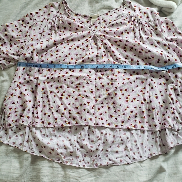 H&M Blouse Pink Printed Size 10 - Picture 9 of 10